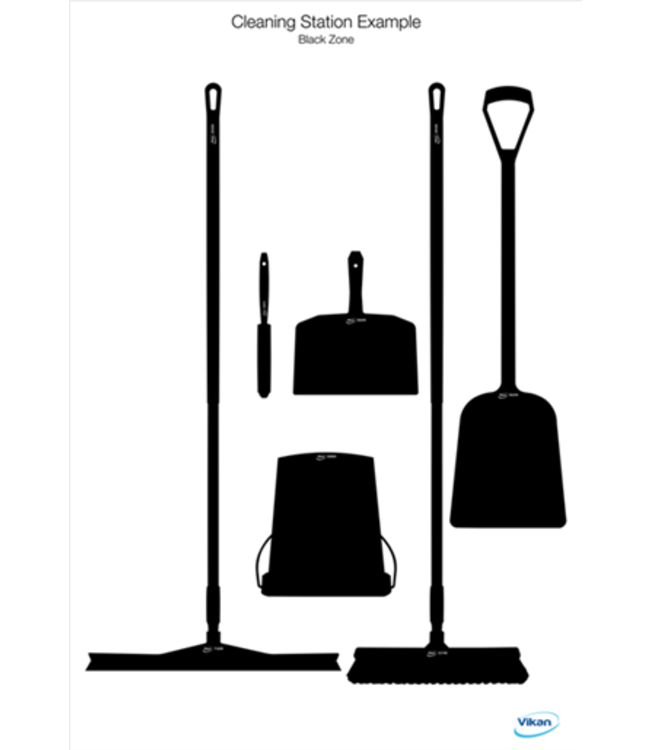 Vikan 5S Schattenwand, Wandmontage, H 1700 x B 1150 mm