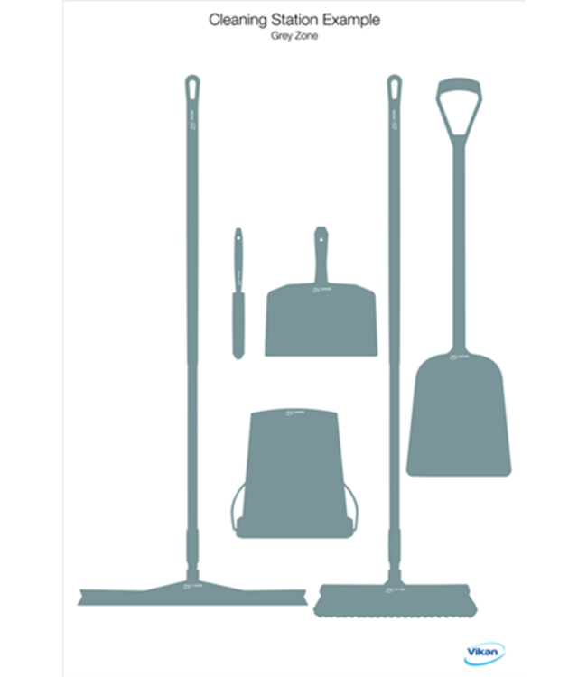 Vikan 5S Shadow board, versione da parete, A 1700 x L 1150 mm