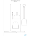 5S Schattenwand, Wandmontage, H 1700 x B 1150 mm
