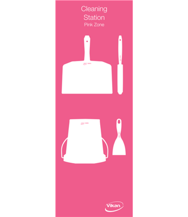 Vikan 5S Schattenwand, Wandmontage, H 1200 x B 400 mm