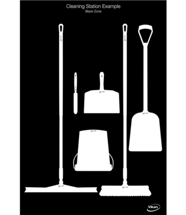 5S Shadow board, version mural, H 1200 x H 1700 x B 1150 mm