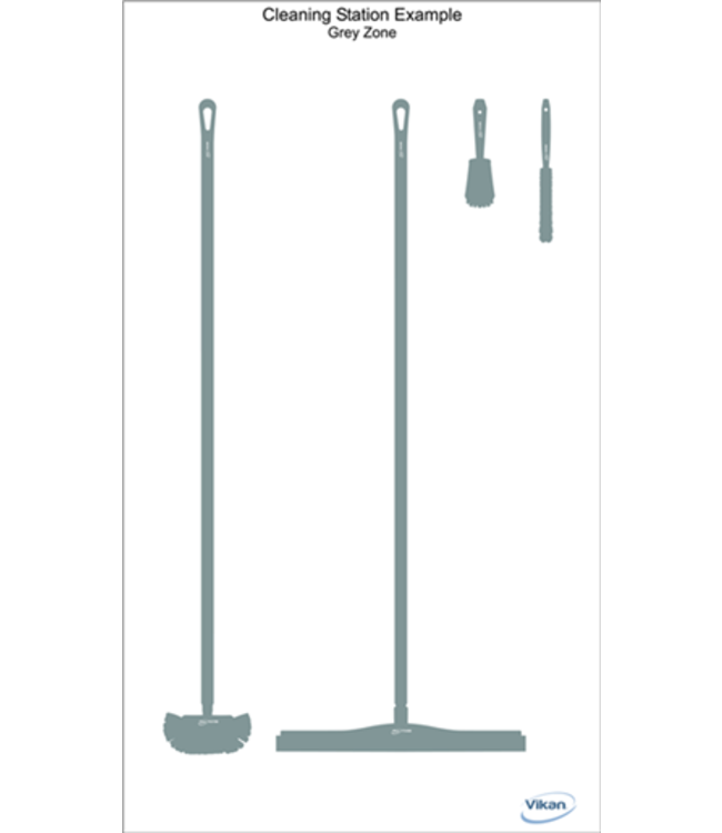 5S Shadow board, versione da parete, H 2000 x B 1500 mm