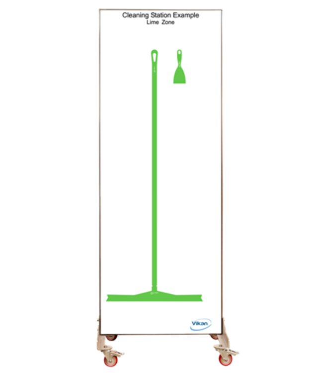 Vikan 5S Schattenwand einseitig, fahrbar, H 1990 x B 730 mm