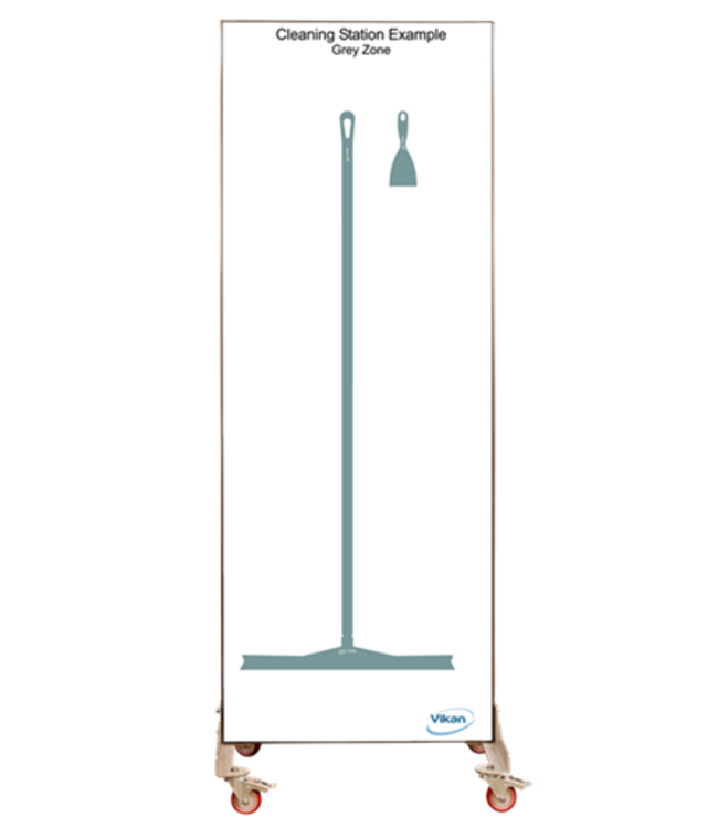 Vikan 5S Schattenwand einseitig, fahrbar, H 1990 x B 730 mm