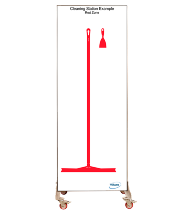 5S Shadow board, doppia faccia, versione mobile, H 2000 x B 750 mm