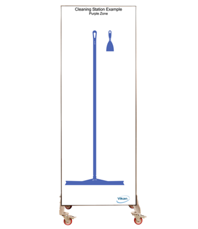 Vikan 5S Shadow board, doppia faccia, versione mobile, A 1990 x L 730 mm