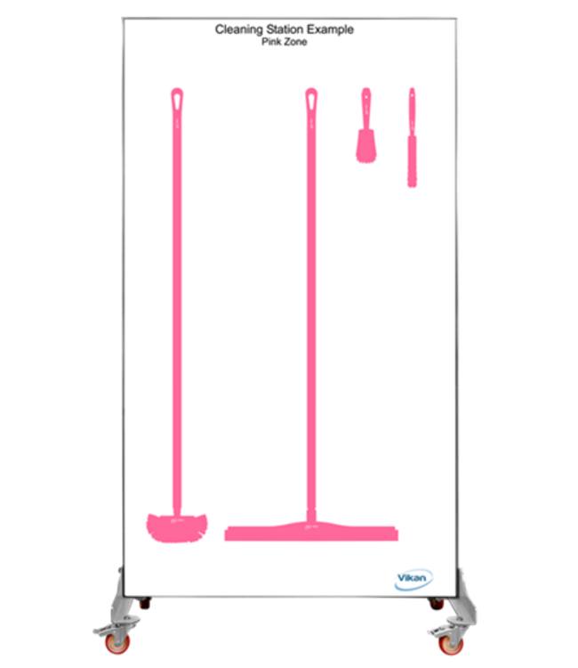 Vikan 5S Shadow board, double face, version mobile , H 1990 x L 1150 mm