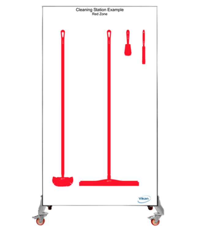 Vikan 5S Shadow board, doppia faccia, versione mobile, A 1990 x L 1150 mm