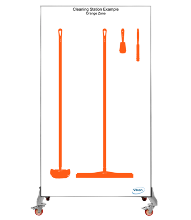 Vikan 5S Shadow board, doppia faccia, versione mobile, A 1990 x L 1150 mm