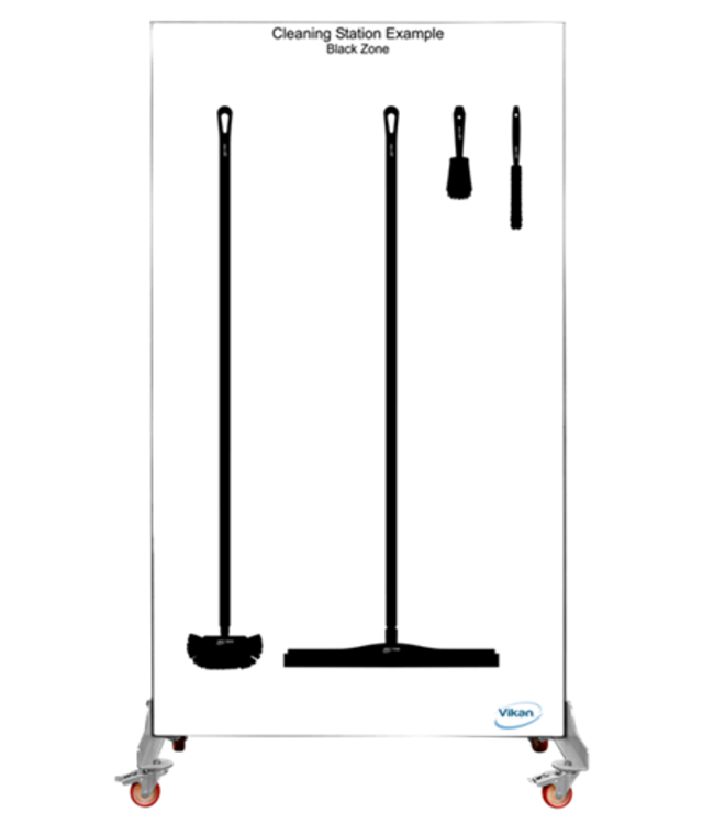 Vikan 5S Shadow board, double face, version mobile , H 1990 x L 1150 mm