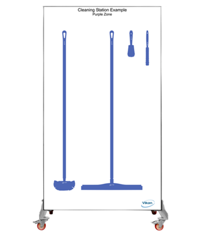 Vikan 5S Shadow board, double face, version mobile , H 1990 x L 1150 mm