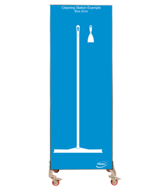 Vikan Hygiene Reinigungsgeräte Schattenwand zweiseitig, fahrbar, H 2000 x B 750 mm