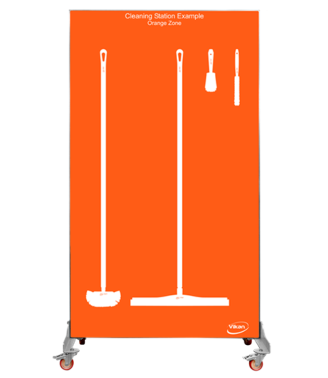 Vikan 5S Shadow board, doppia faccia, versione mobile, A 1990 x L 1150 mm