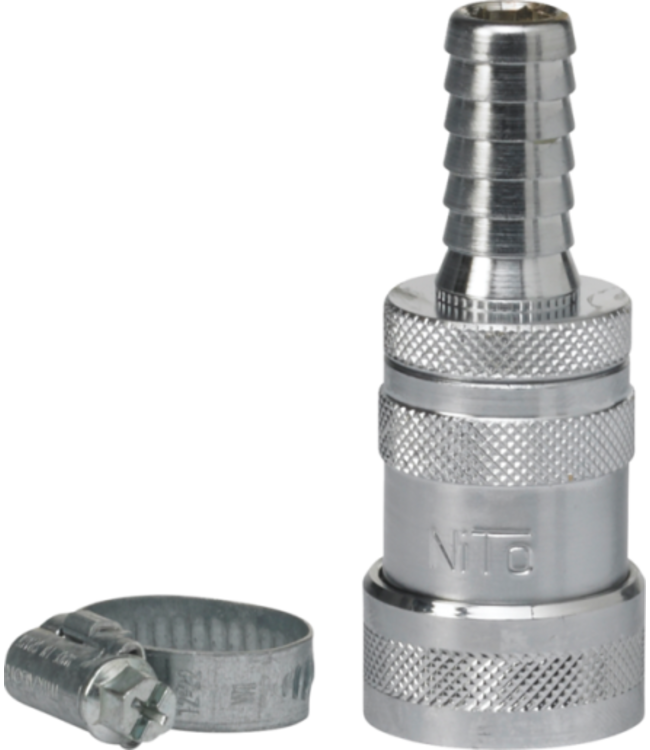 Vikan Raccordo rapido con ugello per tubo e valvola di chiusura, 1/2" (Q)