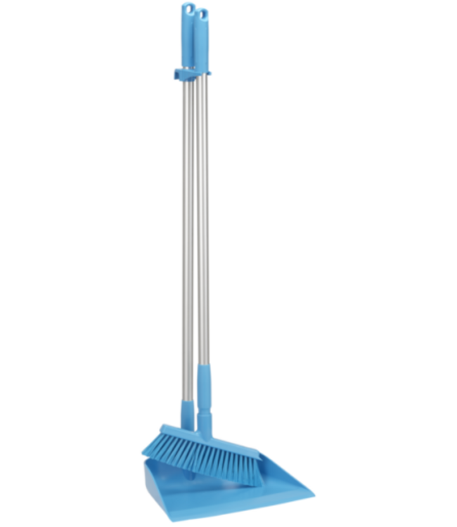 Vikan Kehrschaufel mit langem Stiel und Besen, 330 mm, Medium