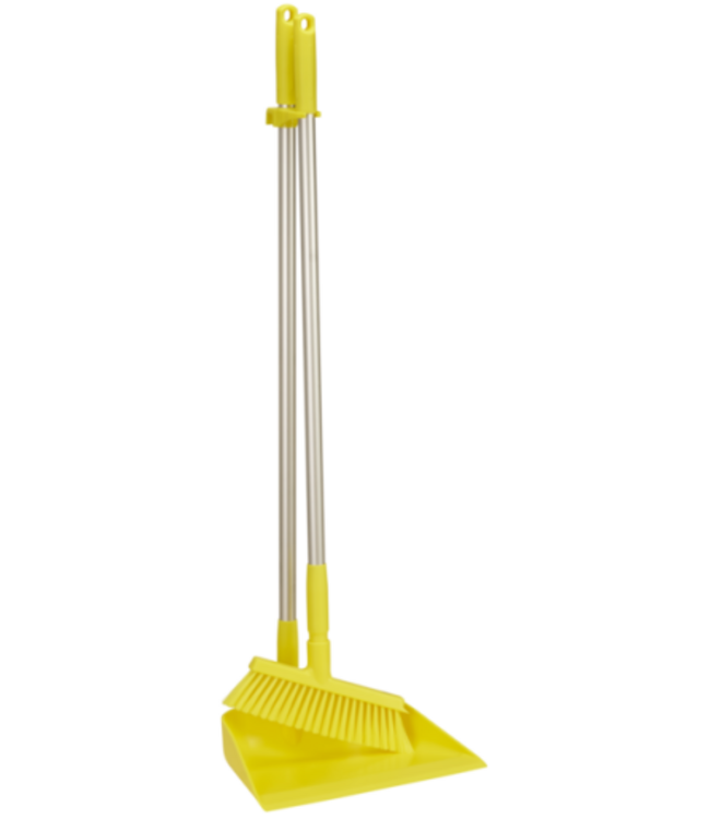 Vikan Kehrschaufel mit langem Stiel und Besen, 330 mm, Medium