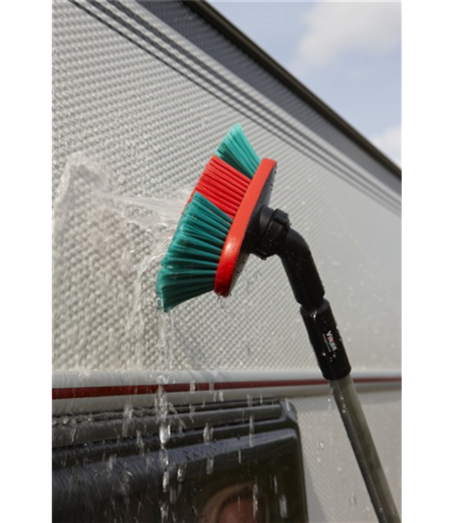 Vikan Manche alu télescopique à passage d’eau avec clic (C), 1600 - 2780 mm, Ø32 mm, Noir