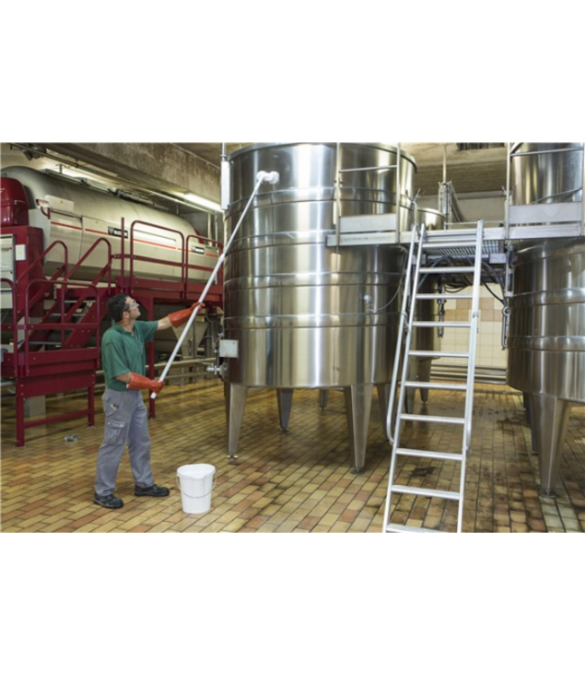 Vikan Waschbürste mit Drehgelenk & Wasserdurchlauf, 240 mm, Weich/gesplisst