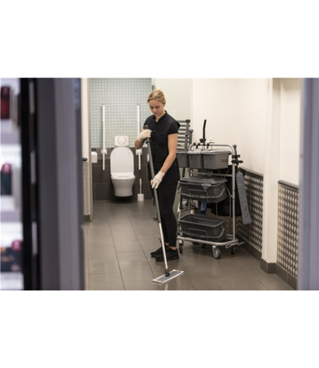 Vikan Mop à usage unique, 40 cm, Blanc, inclus adaptateur (Paquet de 50 pièces)