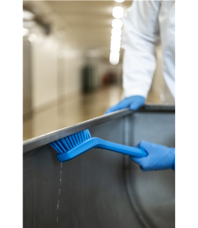 Vikan Spazzola per pulizia stretta con manico lungo, 420 mm, Duro