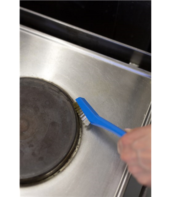 Vikan Mini-brosse avec fibres résistantes à la chaleur, 205 mm, Très dur, Bleu