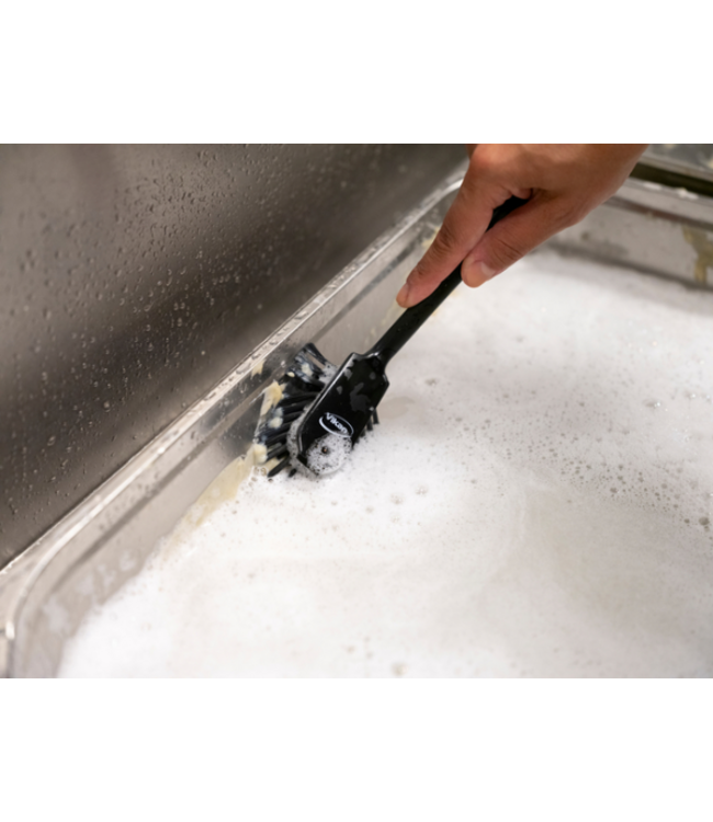 Vikan Spazzola per piatti con bordo per strofinare, 280 mm, Medio