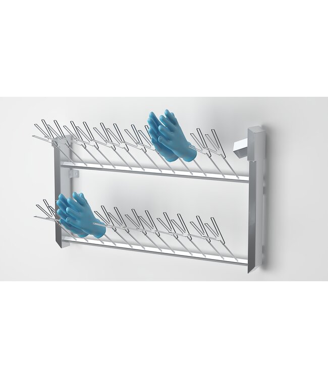Asciugatura guanti a parete con circolazione d'aria