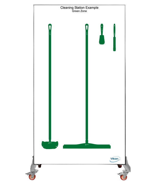 Vikan 5S Schattenwand einseitig, fahrbar, H 1990 x B 1150 mm