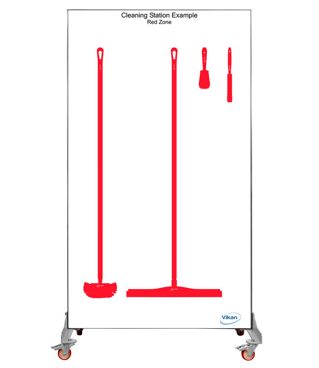 Vikan 5S Shadow board unilatéral, version mobile, H 1990 x L 1150 mm