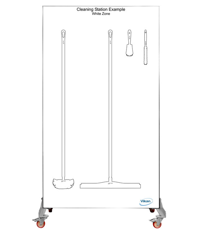 Vikan 5S Shadow board unilaterale, versione mobile, A 1990 x L 1150 mm