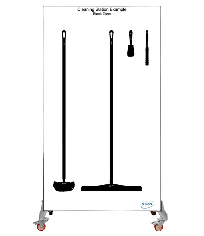 Vikan 5S Shadow board unilatéral, version mobile, H 1990 x L 1150 mm
