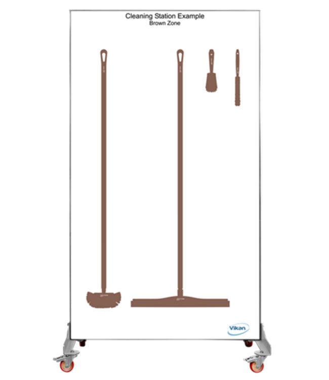 Vikan 5S Shadow board unilaterale, versione mobile, A 1990 x L 1150 mm