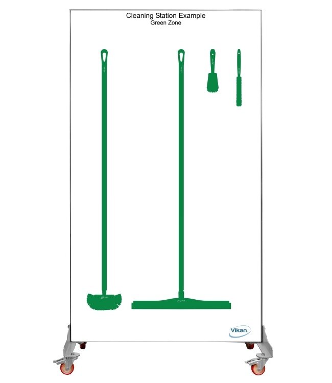 Vikan 5S Shadow board, doppia faccia, versione mobile, A 1990 x L 980 mm