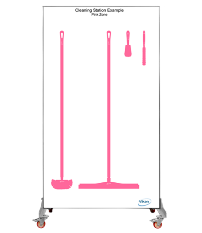 Vikan 5S Shadow board, doppia faccia, versione mobile, A 1990 x L 980 mm