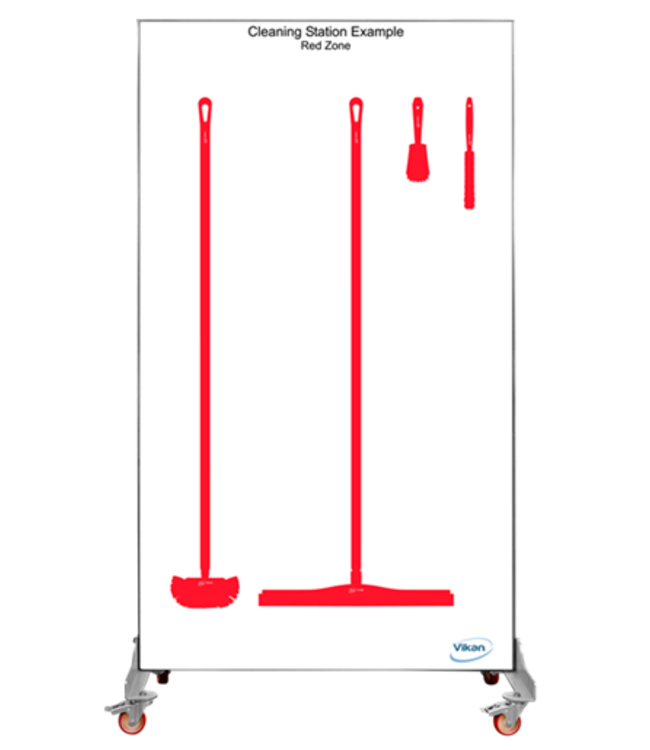 Vikan 5S Shadow board, doppia faccia, versione mobile, A 1990 x L 980 mm