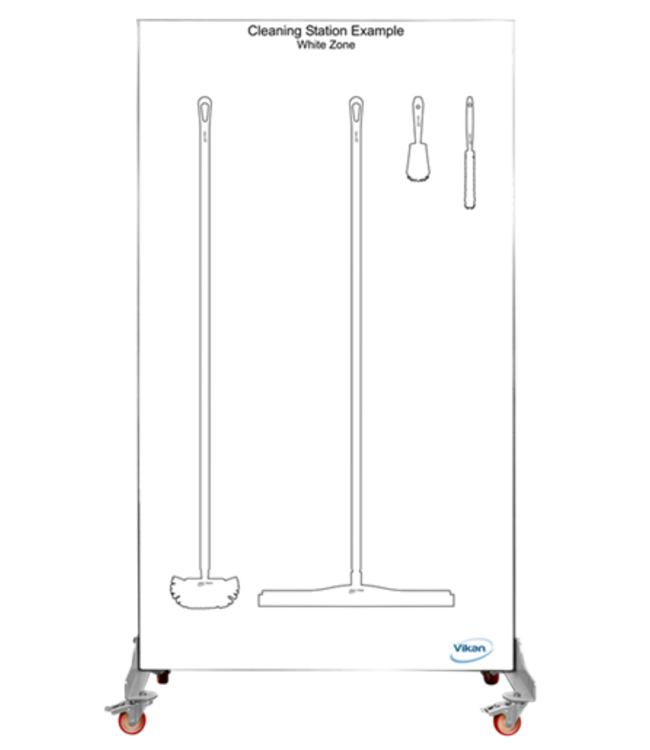 Vikan 5S Shadow board, doppia faccia, versione mobile, A 1990 x L 980 mm