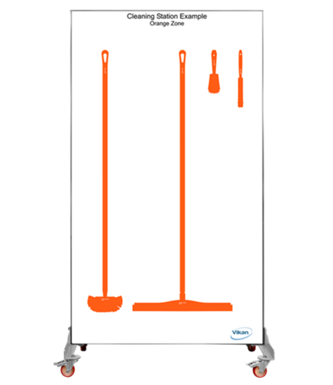 Vikan 5S Shadow board, doppia faccia, versione mobile, A 1990 x L 980 mm