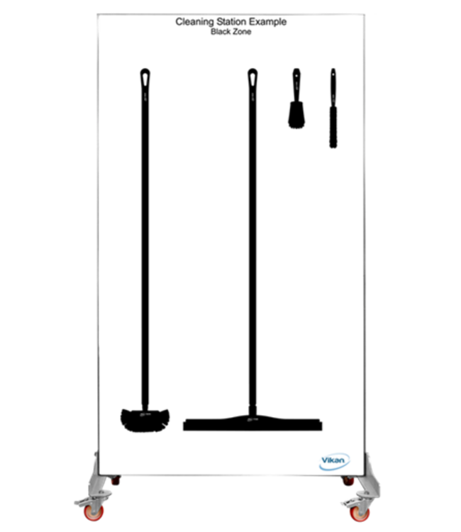 Vikan 5S Shadow board, doppia faccia, versione mobile, A 1990 x L 980 mm