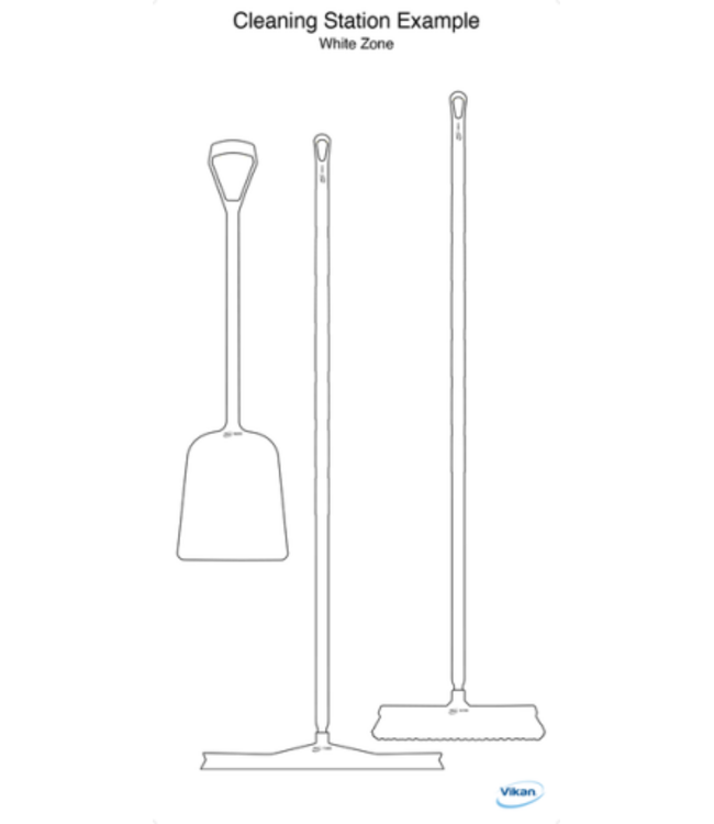 Vikan 5S Schattenwand, Wandmontage, H 1990 x B 980 mm