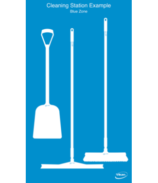 Vikan Hygiene Reinigungsgeräte Schattenwand, Wandmontage, H 1700 x B 980 mm