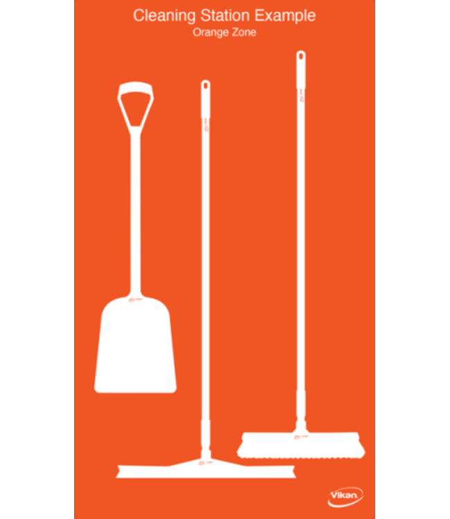 Vikan 5S Schattenwand, Wandmontage, H 1700 x B 980 mm