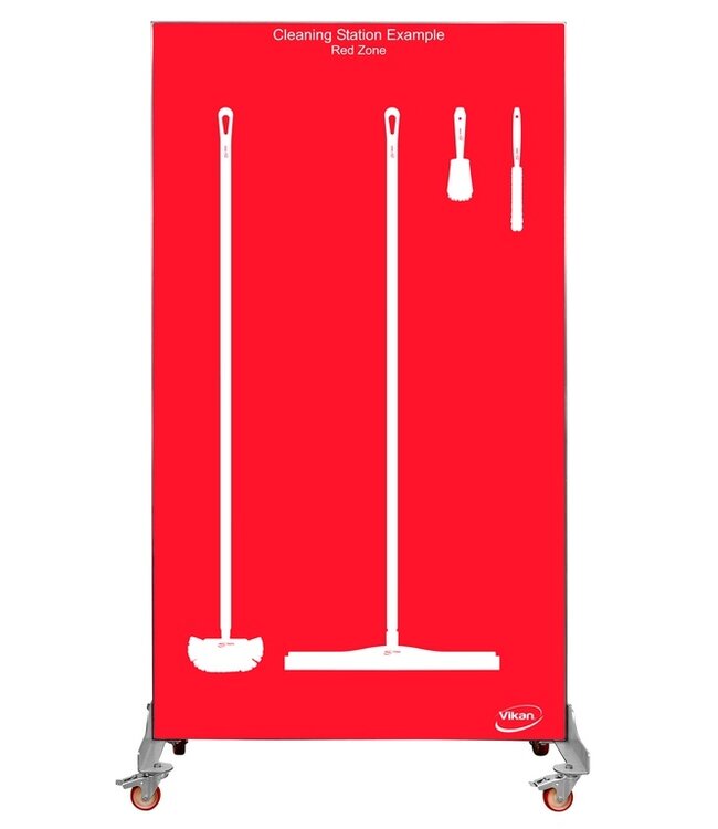 Vikan 5S Schattenwand einseitig, fahrbar, H 1990 x B 980 mm