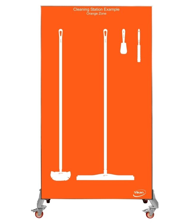 Vikan 5S Shadow board unilatéral, version mobile, H 1990 x L 980 mm