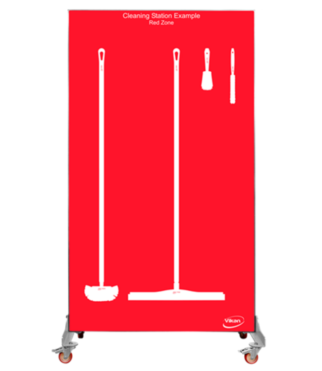 Vikan 5S Schattenwand zweiseitig, fahrbar, H 1990 x B 980 mm