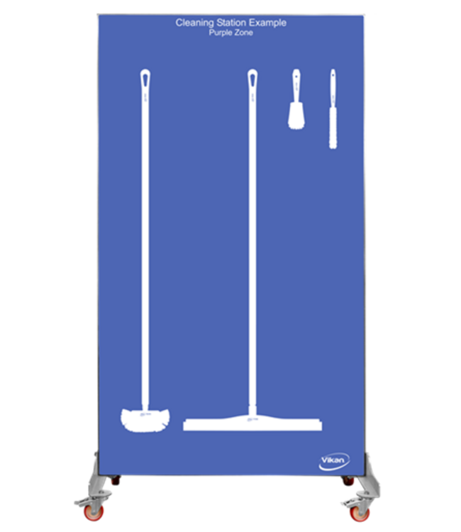 Vikan 5S Schattenwand zweiseitig, fahrbar, H 1990 x B 980 mm