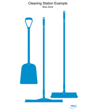 Vikan Hygiene Reinigungsgeräte Shadow board, versione da parete, A 1700 x L 980