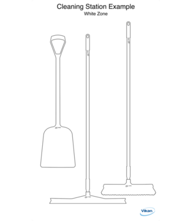 Vikan 5S Schattenwand, Wandmontage, H 1700 x B 980