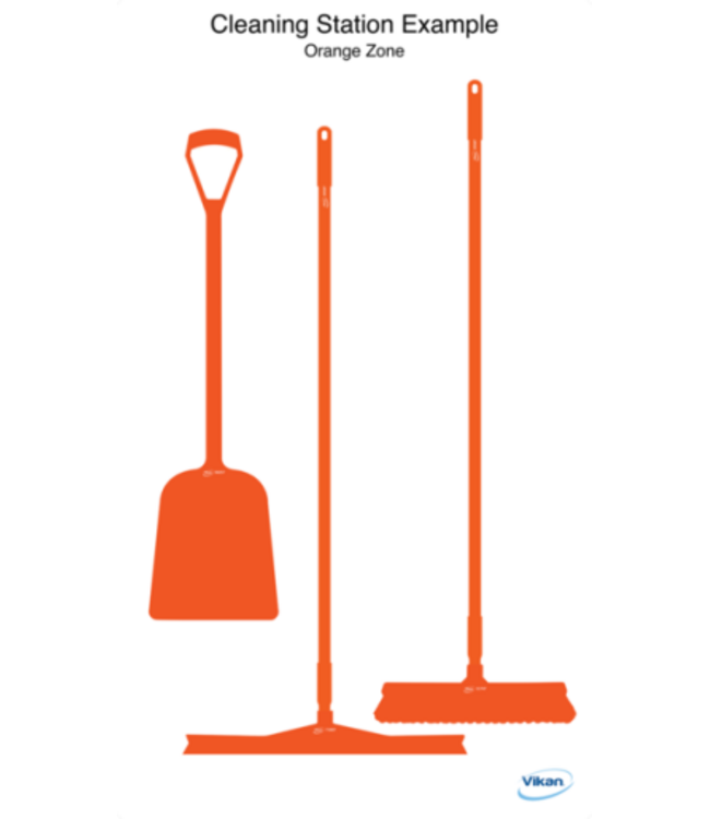 Vikan 5S Schattenwand, Wandmontage, H 1700 x B 980