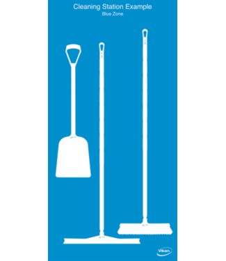Vikan Hygiene Reinigungsgeräte Schattenwand, Wandmontage, H 1990 x B 980 mm