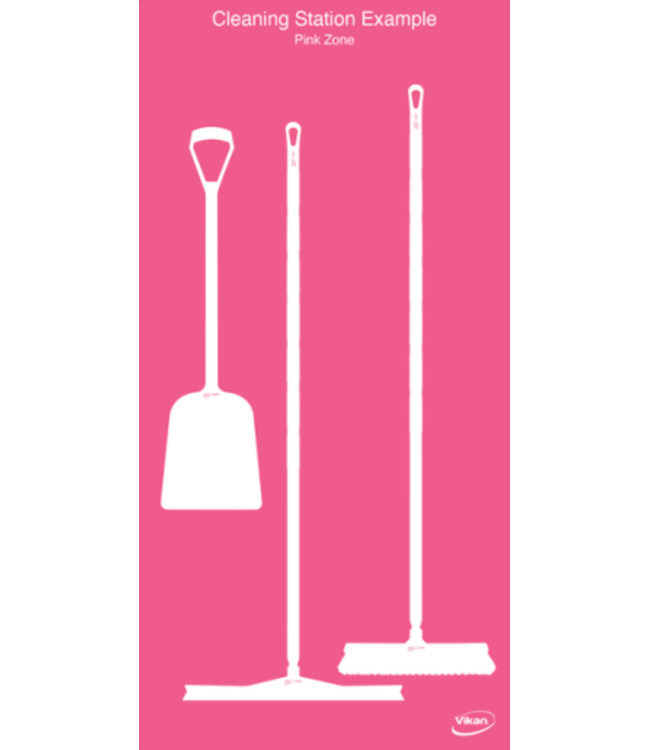 Vikan 5S Schattenwand, Wandmontage, H 1990 x B  980 mm